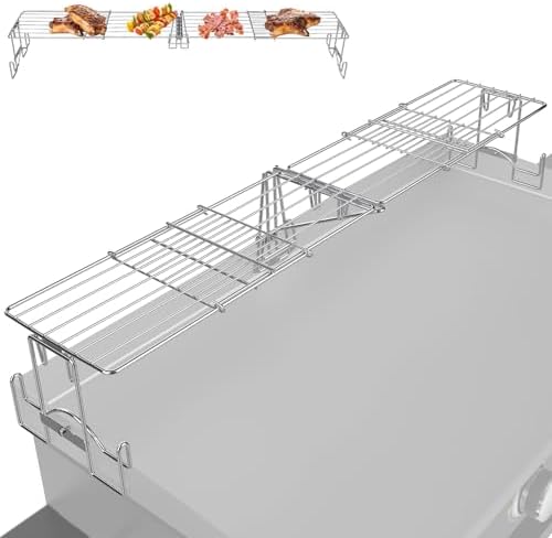 Adjustable Griddle Warming Rack by PETKAO