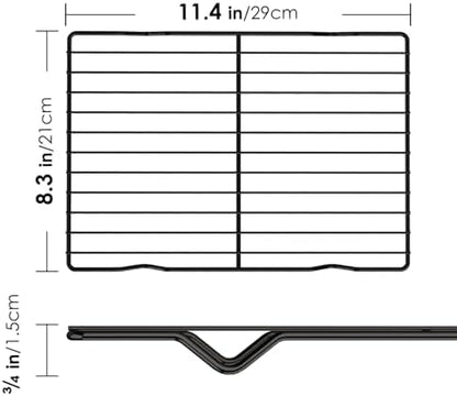 Adorila 2 Pack Cooling Rack for Baking, 8.3" x 11.4" Stainless Steel Grill Rack - Image 3