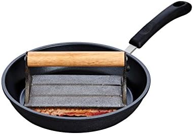 HIC Kitchen Bacon Press, Heavyweight Cast Iron, Rectangular - Image 3