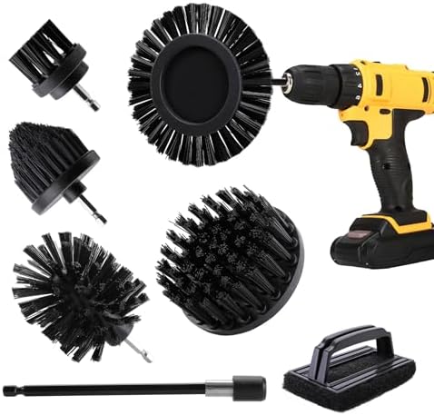 6 Piece BBQ Grill Cleaning Brush Ultra Stiff Drill Powered Cleaning Brushes by Unknown