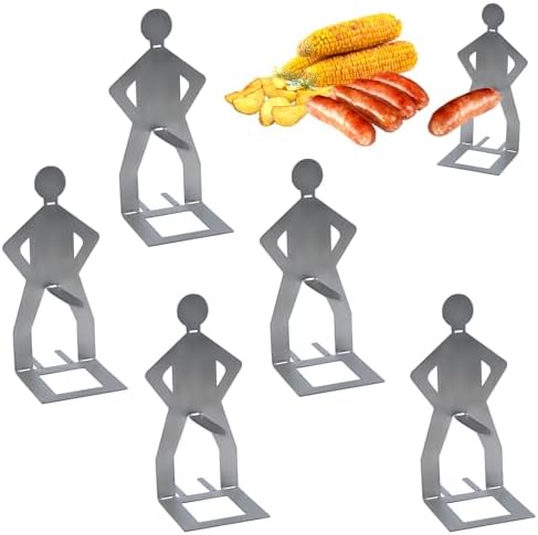 5PCS Funny BBQ Stand Man Hot Dog Holder, Standing Man Sausage Barbecue Rack by Unknown