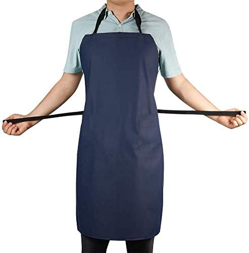 Waterproof Rubber Apron Adjustable Dishwasher Blue Work Apron - Image 6