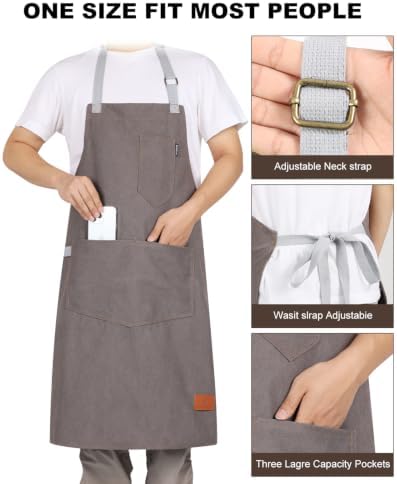 Chef Apron w/Pockets, Adjustable Strap - Image 2