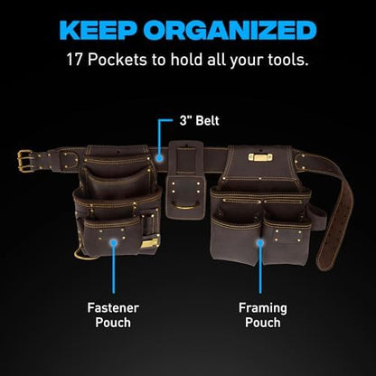 OX Carpenter Tool Belt + Pouches - Image 2