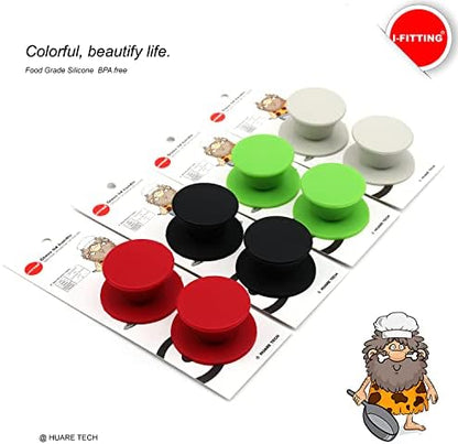 Universal Silicone Cookware Pot Lid Replacement Knob 2Pack White - Image 2
