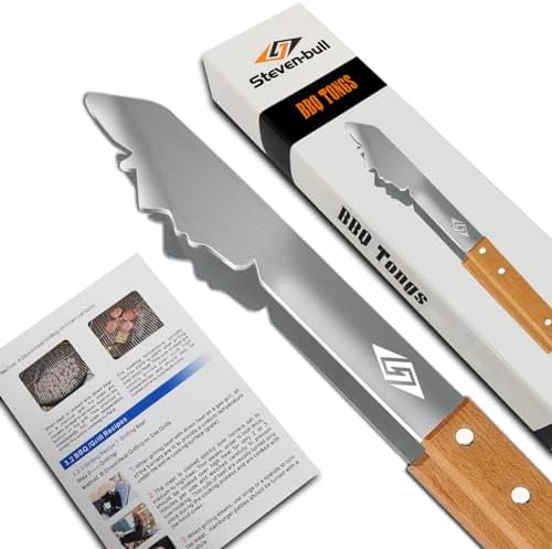 17-Inch Grill Tongs, BBQ Accessories, Funny BBQ Tools, BBQ Gifts by STEVEN-BULLS