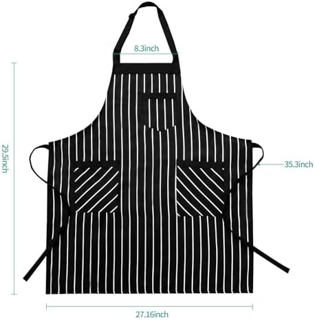 NLUS 2 Pack Kitchen Cooking Aprons, Adjustable Bib Soft Chef Apron - Image 5