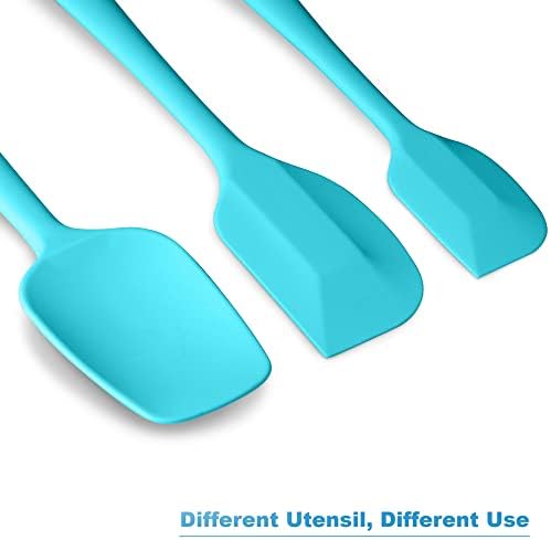 3-Piece Silicone Spatula Set, 600°F Heat Resistant, Macaron Blue - Image 6