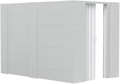EverBlock 6’ x 10’ x 7’ L-Shaped Wall Kit with Accordion Door | 3’ x 7’ Doorway | Modular Building Blocks | Wall Display | Room Divider & Partition | Reusable | Indoor & Outdoor Use | Green