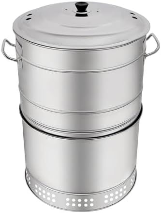 Charcoal Outdoor Barbecue Grill, Stainless Steel Barrel Charcoal Grills by LUPENGSHOP