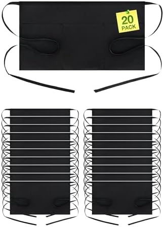 BOHARERS Waist Apron with 3 Pockets 20 Pack by BOHARERS