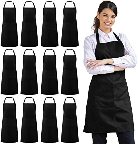 Syntus 12 Pack Apron with 2 Pockets Aprons by Syntus