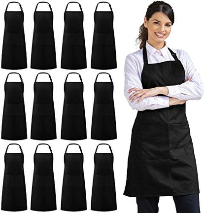 Syntus 12 Pack Apron with 2 Pocket Aprons by Syntus