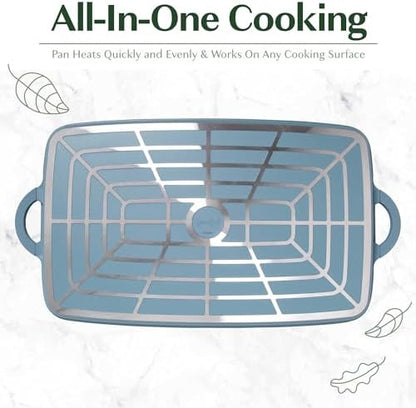 Goodful All-in-One Double Burner Griddle, Ceramic Nonstick, Durable Cast - Image 6