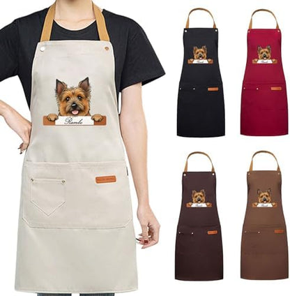 DIY Custom Pet Name Art Dog Kitchen Apron - Image 2