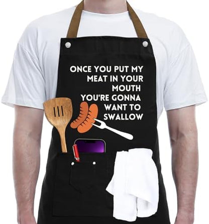 Funny BBQ Apron for Men, Brother by REHAVEAMAZINGPRODUCTS