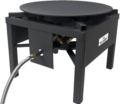 Jet Burner 23 Tips Outdoor Propane Gas Cooker with 0-10 PSI Adjustable Regulator and Steel Braided Hose SA1723