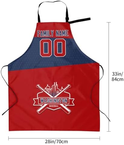 City Custom Name And Number Aprons, Kitchen Aprons, Work Utility Aprons - Image 5