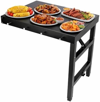 QuliMetal Foldable Side Shelf for Traeger Woodridge, Woodridge Pro/Elite by QuliMetal