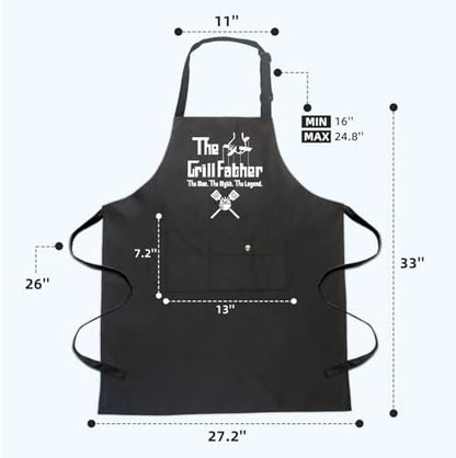 Funny Chef Apron for Men, BBQ Dad Aprons for men - Image 6