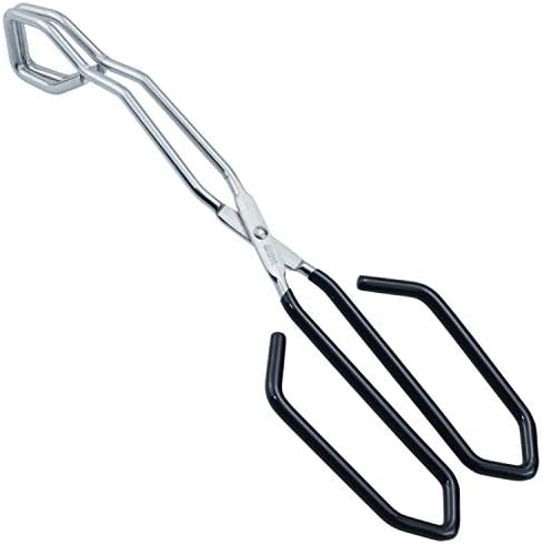 HINMAY Stainless Steel Scissor Tongs 11-Inch Heavy Duty Wire Tongs by HINMAY