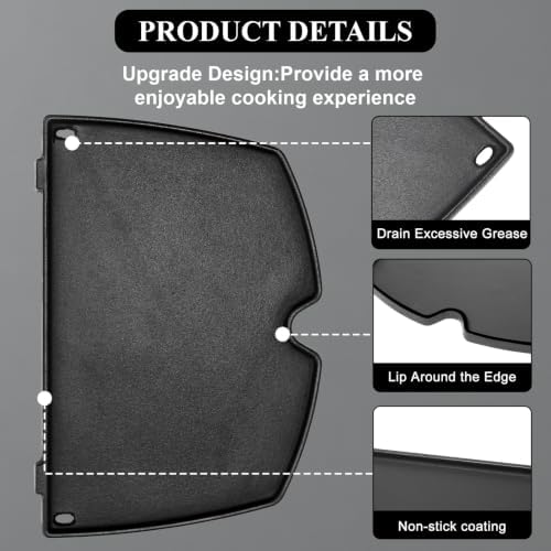 QuliMetal Cast Iron Griddle for Weber Q100, Q1000 and Q1200 - Image 3