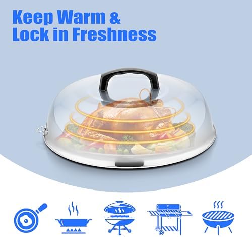 Cheese Melting Dome Set of 3, Leonyo 12"-9"-6.5" Metal Steam Basting Cover - Image 5