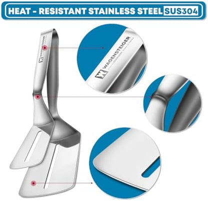 3 - in - 1 Food Grade Large Stainless Steel Spatula Tongs - Image 5