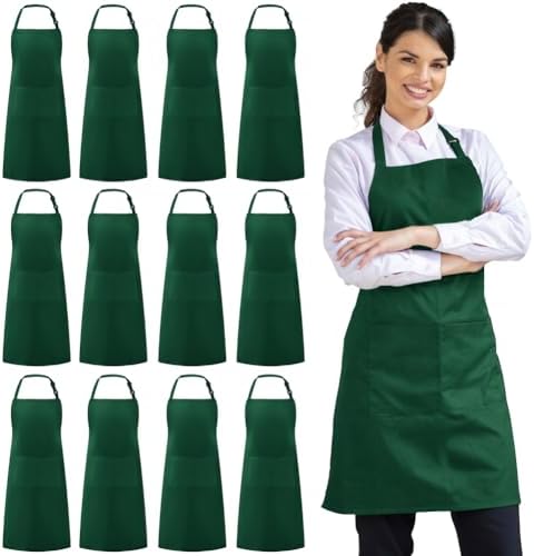 Syntus 12 Pack Apron with 2 Pockets Aprons by Syntus