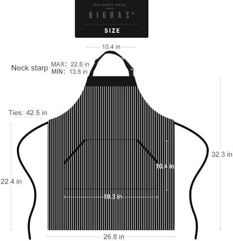 BIGHAS Adjustable Bib Apron - Image 6