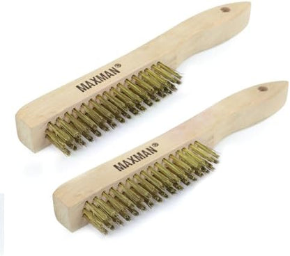 MAXMAN Brass Brush 2Pcs, Rust/Weld Remover - Image 2