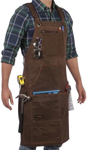 ecoZen 16oz Waxed Canvas Work Apron by HIGHQUALITYPRODUCTSATAGREATVALUE