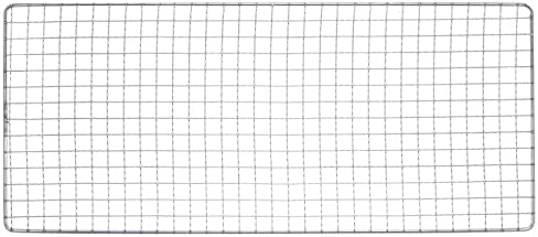 HARFINGTON Square BBQ Grill Net 17.3"x7.5" Stainless Steel Cross Wire Barbecue by HARFINGTON