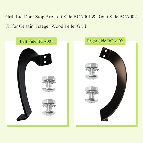 BCA001 LH & BCA002 RH Grill Lid Door Stop Arc W/Screws, - Image 2