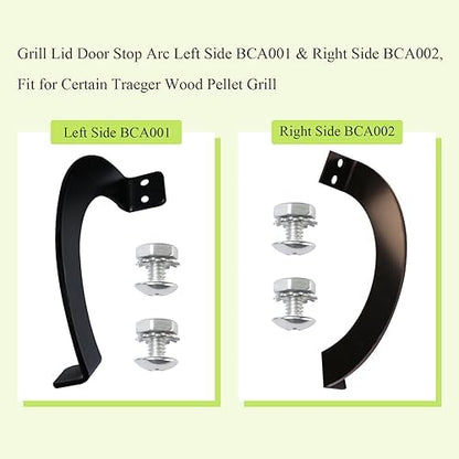 BCA001 LH & BCA002 RH Grill Lid Door Stop Arc W/Screws, - Image 2