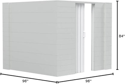 EverBlock 8’ x 8’ x 7’ L-Shaped Wall Kit with Accordion Door | 3’ x 7’ Doorway | Modular Building Blocks | Wall Display | Room Divider & Partition | Reusable | Indoor & Outdoor Use | Black