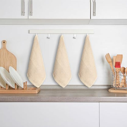 100% Cotton Waffle Weave Kitchen Dish Cloths, Ultra Soft Absorbent Quick Drying - Image 2