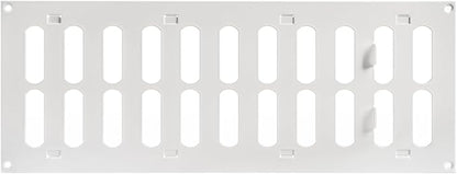 Repa Market 16" x 6" Inch (Outer Dimensions) White Adjustable Air Vent Cover - Galvanized Steel HVAC Air Vent Register - Heating, Cooling Toe Kick Vent Cover - Wall, Ceiling Return, Intake Air Grille