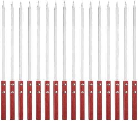HARFINGTON 16pcs Metal Kebob Skewers 35cmx10mmx2mm Stainless Steel Flat Sticks by HARFINGTON
