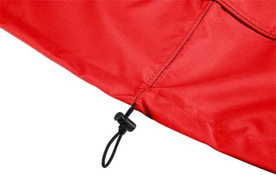 Eevelle Meridian Patio Oval Table Set Cover with Marine Grade Fabric - Outdoor Table Cover - Furniture Set Covers for Dining Table - Easy to Install - (25.5" H x 108" L x 82" W, Red)