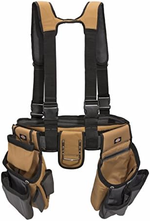 Dickies 4-Piece Carpenter's Rig, Padded Tool Belt Suspenders, Cooling Mesh by Unknown