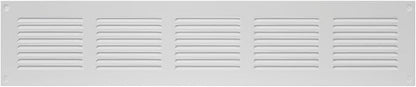 Repa Market Air Vent Cover 20x4 Inch (Outer Dimensions) White Galvanized Steel Louvered Grill Cover with Mesh Screen/Wall or Ceiling Vent/HVAC Register for Indoor and Outdoor Ventilation