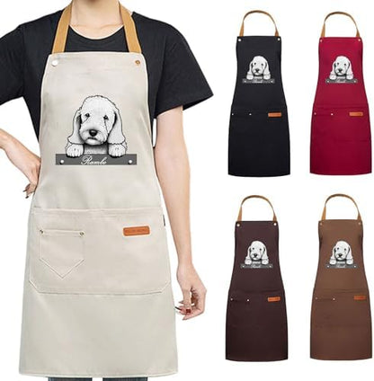 DIY Custom Pet Name Art Dog Kitchen Apron - Image 2