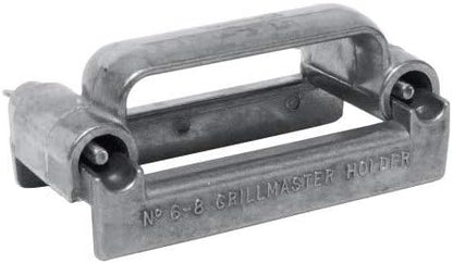 Grillmaster Grill Stone Cleaning Brick Holder by US Pumice, Aluminum, Reusable, Adjustable Clamps, Fits Multiple Sizes, Avoid Burnt Hands
