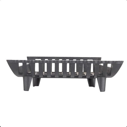 17 inch Fireplace Grate Heavy Duty, Cast Iron Fire Grate - 17" W x 11.5" D x 7" H