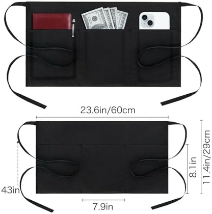BOHARERS Cotton Server Aprons 2 Pack Waiter Waitress Apron Short Apron - Image 6