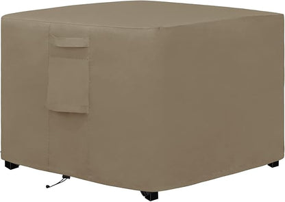 Easy-Going Outdoor Fire Pit Cover Square 44" Lx44 Wx24 H, Durable Outdoor Gas Firepit Cover, Waterproof and Weatherproof Cover for Fire Pit, Camel