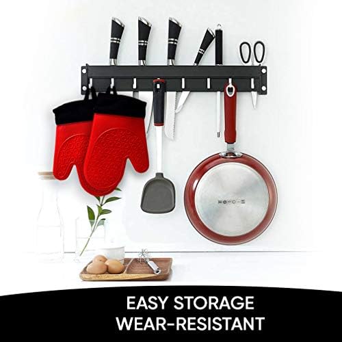 2PCS Red Black Professional Extra Large Silicone Oven Mitts and Pot Holders - Image 7
