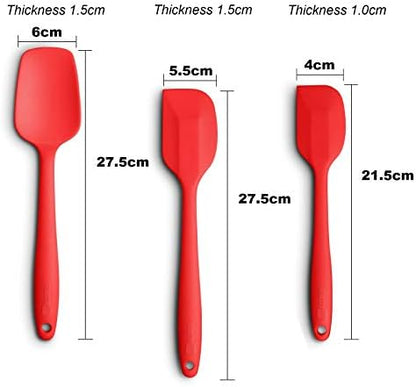 3-Piece Silicone Spatula Set, 600°F Heat Resistant - Image 2