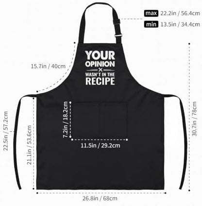 SteadStyle Funny Black Cooking Aprons - Image 7